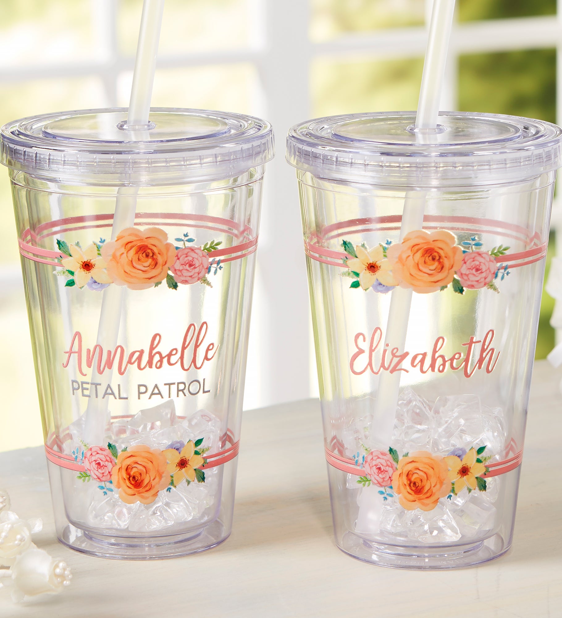 Flower Girl Personalized 17 oz. Acrylic Insulated Tumbler